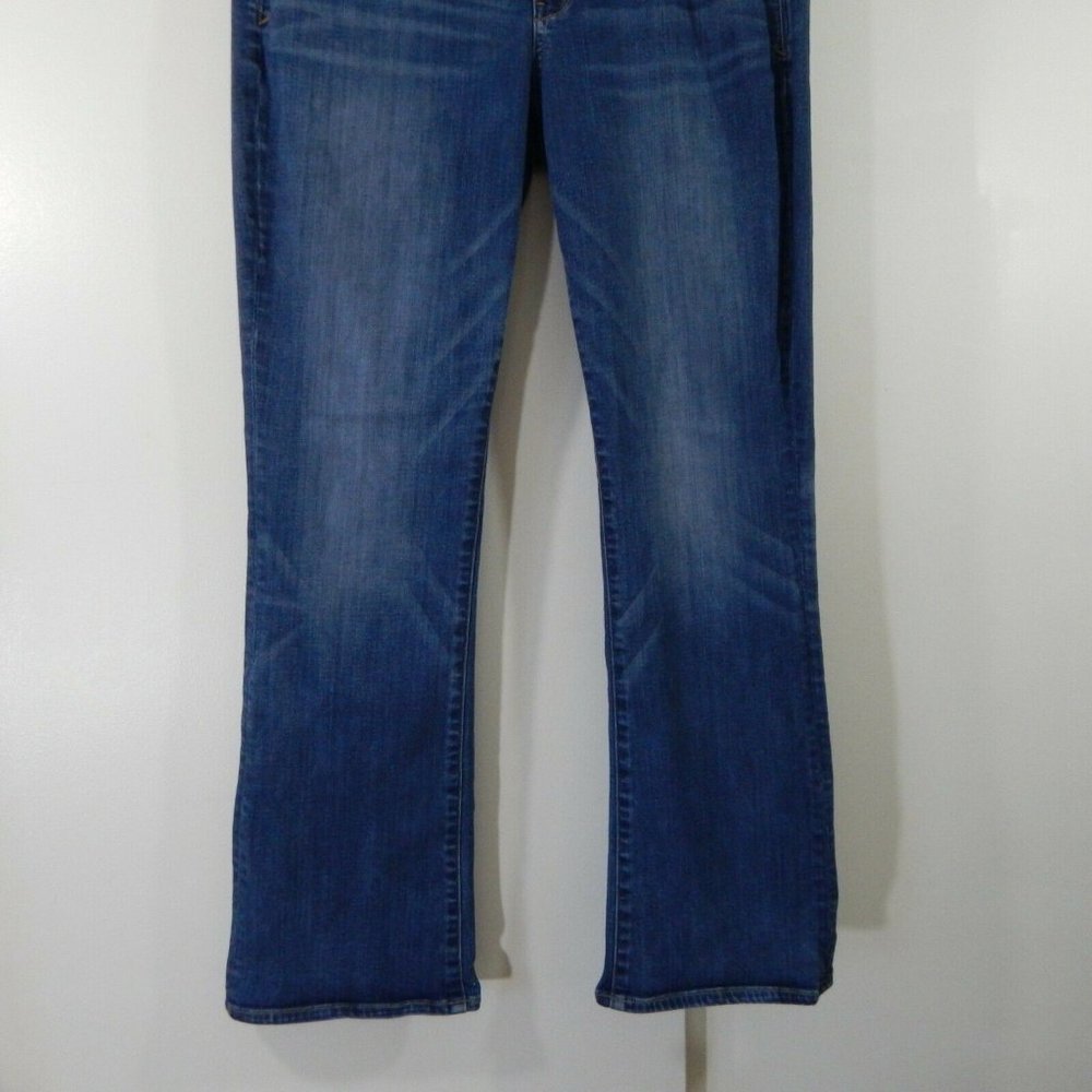 AMERICAN EAGLE jeans skinny kick boot bootcut super stretch mid rise short 12 - Picture 3 of 9